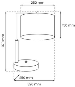 Asztali lámpa LINO 1xE27/60W/230V