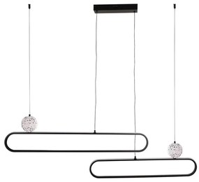 LED csillár kábelen FLORENTYNA LED/48W/230V 4000K fekete/fehér