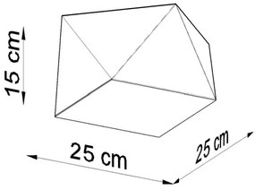 Mennyezeti lámpa HEXA 1xE27/60W/230V fehér