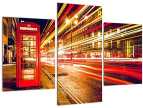 Piros londoni telefonfülke képe (90x60 cm)