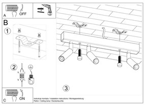 Spotlámpa EYETECH 3xG9/12W/230V fekete
