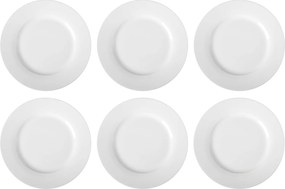 Ebédlő tányér 26,7 cm porcelán, 6db Amazon Basics fehér fényes