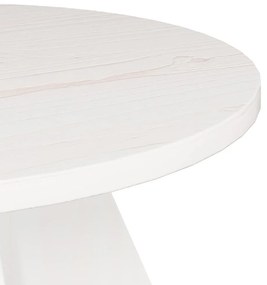 Dohányzóasztal 3 pcs Fehér 49 x 49 x 30 cm Tömör fenyőfa