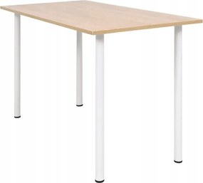 Étkezőasztal 120 x 60 x 73 cm, tölgy és fehér