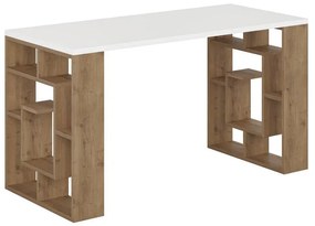 Íróasztal Maze - White, Dark Oak
