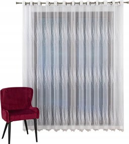 Hímzett függöny fehér – modern függöny 450X280