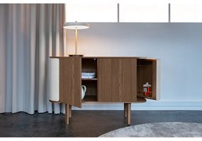 Barna-bézs alacsony komód tölgyfa dekorral 109x75 cm Treasures – UMAGE