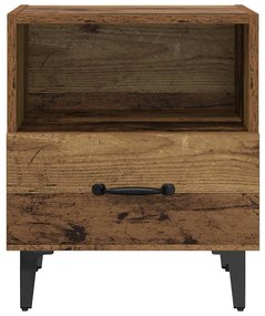 Éjjeliszekrény fiókkal 2 pcs Régi fa 40 x 35 x 47.5 cm Faanyag