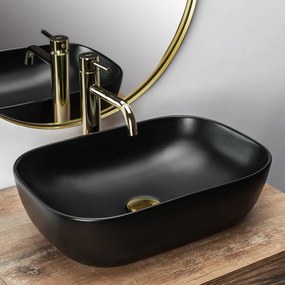 Pultra építhető mosdó Rea Belinda Black Mat