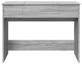 szürke sonoma színű fésülködőasztal tükörrel 100x45x76 cm
