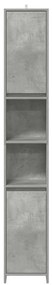 betonszürke forgácslap fürdőszobaszekrény 30 x 30 x 183,5 cm