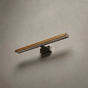 Brilagi-LED Fürdőszobai tükörvilágítás 3 az 1-ben WOODY MIRROR LED/12W/230V 60 cm IP44 króm/tölgy