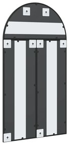fekete ívelt vas fali tükör 60 x 110 cm