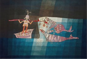 Flizelin tapéta falra Prémium halász vadász 104x70 ragasztó