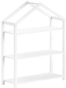 Fehér borovi fenyő gyerek könyvespolc 111x141x40 cm Dallas – Vipack