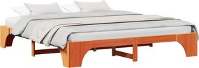 vidaXL Ágykeret Faggyú barna 200 x 200 cm Tömör fenyőfa