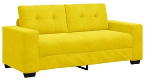 sárga bársony loveseat kanapé 140 cm
