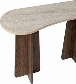 Zen komód, travertin-dió, 120 cm