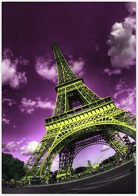 Poszterek 70x100 Lila Eiffel égbolt