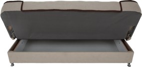 Kinyitható dívány, bézs/barna, PERSI