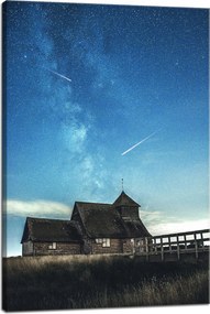 Vászonkép Kozmosz Ég a templom felett 40x60