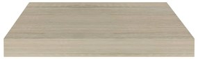 4 db tölgyszínű MDF lebegő fali polc 40 x 23 x 3,8 cm