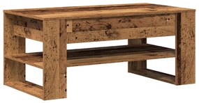 Kávézóasztal Régi Fa 102x55x45 cm Műanyag