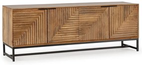 Natúr színű mangófa TV-állvány 160x58 cm Nereida – Marckeric