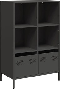 vidaXL fekete acél magasszekrény 68 x 39 x 103,5 cm
