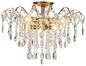 Brilagi - Felületre szerelhető csillár CRYSTAL 6xE14/60W/230V arany