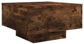 Füstös tölgy színű dohányzóasztal LED-lámpákkal 55 x 55 x 31 cm