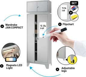 EWA Compact szekrényfeltét 800 x 380 x 400 mm, szürke