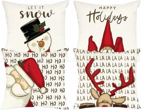 Karácsonyi Párnahuzat Szett 4 Db-os Dekoratív 40X40CM