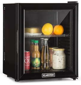 Klarstein Brooklyn 24, mini hűtőszekrény, üvegajtó, LED világítás, polcok