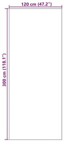 Ajtószőnyeg Piros és Fekete 120 x 300 cm Polipropilén és vinil