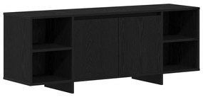 TV állvány - Fekete tölgy - 120x30x40.5 cm - Műmárványból készült