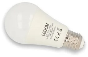 LED lámpa , égő , körte ,  E27 foglalat , 12 Watt , természetes fehér , LEDOM