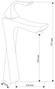 Mexen ESTRELLA - Magas mosdócsaptelep, Arany, 72310-50