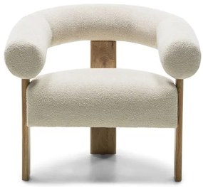 Krém design fotel KOKEI, tölgy