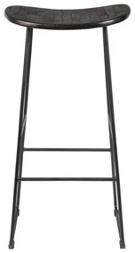 Fekete teakfa bárszék (ülésmagasság 76 cm) Tangle – White Label