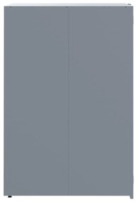 szürke acél kerekes tároló 4 szemeteskukához 276 x 79 x 117 cm