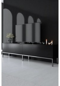 TV szekrény Lord - Black, Silver