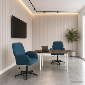 vidaXL Forgós Íróasztali Székek 2 db 54 x 55 x 90 cm Kék Bársony