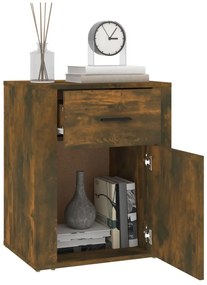 Füstös tölgy színű szerelt fa éjjeliszekrény 50 x 36 x 60 cm