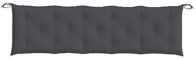 melange antracitszürke szövet kerti padpárna 180 x 50 x 7 cm