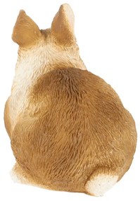 Törpenyúl polyresin szobor, tarka, kültéri és beltéri dekorációs kiegészítő