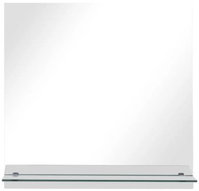 edzett üveg falitükör polccal 50 x 50 cm