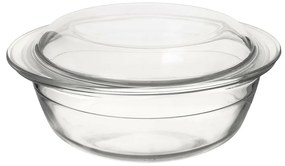 Orion Üveg sütőtál fedővel, kerek, átmérő 20 cm