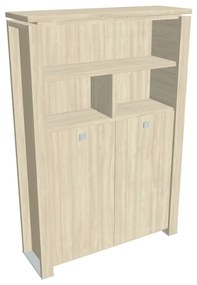 Verno+ S magas gardrób 140 x 46 x 210 cm, polccal, akác / vanília
