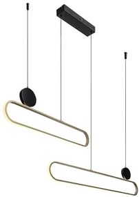 RÁBALUX 72268 CIRCADO Modern Led Függesztett Lámpa Fekete/ Arany IP20